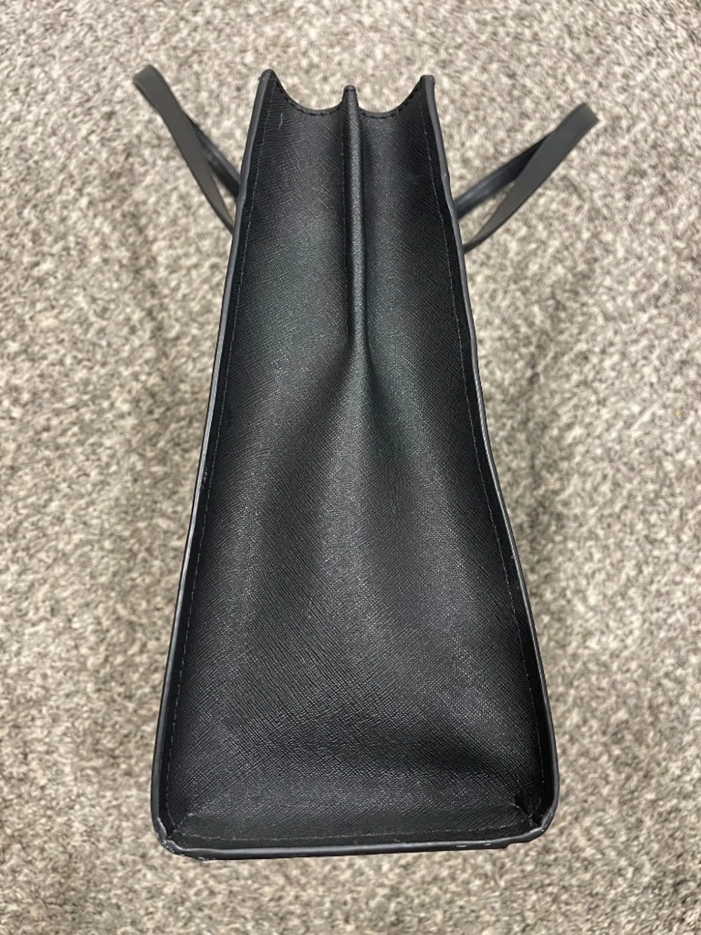 Michael Kors Black Leather Satchel Gold Hardware Handbag